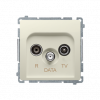 Gniazdo antenowe R-TV-DATA (moduł). 1x wejście: 5–862 MHz; beż - KONTAKT SIMON - BMAD.01/12