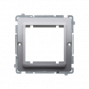 Adapter (przejściówka) na osprzęt standardu 45 × 45 mm. Montaż do puszki na wkręty; stal inox - KONTAKT SIMON - BMA45/21