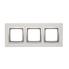 Ramka 3-krotna Nature-Metal, INOX KLASYCZNY, IP20/IP44* (*IP44-należy zastosować zestaw uszczelek DUN3) - KONTAKT SIMON - DRN3/77