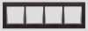 Ramka 4-krotna Nature-Metal, INOX YIN, IP20/IP44* (*IP44-należy zastosować zestaw uszczelek DUN4) - KONTAKT SIMON - DRN4/78