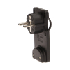 WTYCZKA KĄTOWA PŁASKA Z UCHWYTEM 16A 250V 2P CZARNY - ORNO - OR-AE-1311/B