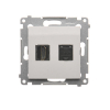GNIAZDO HDMI + RJ45 KAT.6 BIAŁY SIMON 54 - KONTAKT SIMON - DGHRJ45.01/11