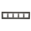 Ramka 5-krotna Nature-Metal, INOX YIN, IP20/IP44* (*IP44-należy zastosować zestaw uszczelek DUN5) - KONTAKT SIMON - DRN5/78