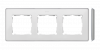 Ramka 3-krotna, Detail SELECT-metal, BIAŁA / podstawa Aluminium - KONTAKT SIMON - 8201630-243