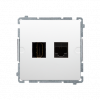 Gniazdo HDMI + RJ45 kat.6. (moduł); biały - KONTAKT SIMON - BMGHRJ45.01/11