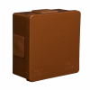 PUSZKA N/T 86X86X40MM IP55 DEKIEL KLIK-KLAK BRĄZ VP 001-02. - ELEKTROPLAST OPATÓWEK - 61.102