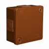 PUSZKA N/T 86X86X40MM IP55 DEKIEL NA 2 WKRĘTY BRĄZ VP 021-02. - ELEKTROPLAST OPATÓWEK - 61.120