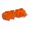 ROZGAŁĘŹNIK PODWÓJNY 16A 2X2P+Z 250V POMARAŃCZOWY - PLASTROL - R-270P IP44 POMARAŃCZOWY