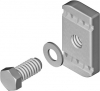 Śruba z nakrętką rombową SRM10x30F  - BAKS - 6506513
