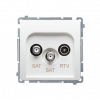 GNIAZDO ANTENOWE SAT-SAT-RTV KOŃCOWE BIAŁY BASIC - KONTAKT SIMON - BMZAR+SAT3.1-P2.01/11