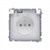 GNIAZDO POJEDYNCZE Z UZIEMIENIEM 2P+Z KLAPKĄ DYMNĄ Z PRZESŁONAMI ZACISKI ŚRUBOWE 16A 250V IP44 BIAŁY BASIC - KONTAKT SIMON - BMGZ1BZ.01/11A