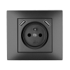 VESTRA Gniazdo podtynkowe 2P+Z + 2xUSB zasilające, bez ramki, kolor czarny. - ELEKTRO-PLAST NASIELSK - 3888-19