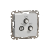 Gniazdo  TV/SAT/SAT końcowe (4dB), srebrne aluminium Sedna Design - SCHNEIDER ELECTRIC - SDD113481S