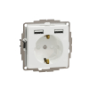 Sedna Design, Gniazdo schuko z USB A+A 2,4A, białe - SCHNEIDER ELECTRIC - SDD111052