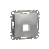 Sedna Design, Płytka centralna do wkładów Keystone (HDMI, VGA, RJ45, RJ11), srebrne aluminium - SCHNEIDER ELECTRIC - SDD113421