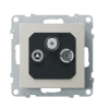 GNIAZDO TV-R-SAT - KOŃCOWE - FM + DAB - 1.5 DB ALUMINIUM SUNO - LEGRAND - 721367