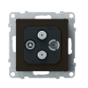 GNIAZDO TV-R-2XSAT - KOŃCOWE - 1.5 DB CZARNY  SUNO - LEGRAND - 721470
