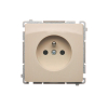 GNIAZDO POJEDYNCZE Z UZIEMIENIEM 2P+Z ZACISKI ŚRUBOWE 16A 250V IP20 BEŻOWY BASIC - KONTAKT SIMON - BMGZ1.01/12