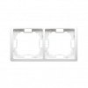 RAMKA PODWÓJNA BIAŁY BASIC - KONTAKT SIMON - BMR2/11