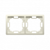RAMKA PODWÓJNA BEŻOWY BASIC - KONTAKT SIMON - BMR2/12