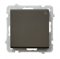 ŁĄCZNIK ZWIERNY DZWONEK ZACISKI AUTOMATYCZNE 10AX 250V IP20 CZEKOLADOWY METALIK SONATA - OSPEL - ŁP-6R/m/40