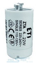 ZAPŁONNIK DO ŚWIETLÓWEK ZTA/3 4…22W ZTA/3 4-22W - ETI - 009512330