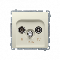 Gniazdo antenowe R-TV-DATA (moduł). 1x wejście: 5–862 MHz; beż - KONTAKT SIMON - BMAD.01/12