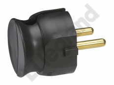 WTYCZKA POJEDYNCZA - 16A - PLASTIKOWA - CZARNA - PŁASKA (MAŁA GŁĘBOKOŚĆ) - LEGRAND - 050184