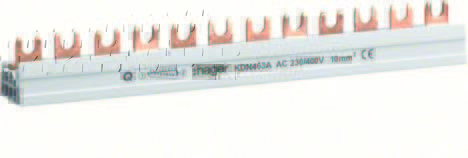 SZYNA GRZEBIENIOWA WIDEŁKOWA 4-POLOWA 16QMM 54 MODUŁÓW - HAGER - KDN451E