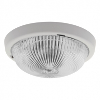 PLAFONIERA HERMETYCZNA 1XE27 MAX.100W KLOSZ SZKLANY IP44 BIAŁA SANGA DL-100 - KANLUX - 8050