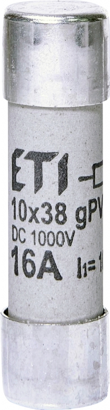 WKŁADKA TOPIKOWA CYLINDRYCZNA PV CH10X38 GPV 16A/1000V UL - ETI - 002625107