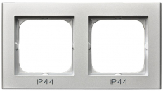 RAMKA PODWÓJNA DO ZESTAWÓW IP44 SREBRO MAT SONATA - OSPEL - RH-2R/38