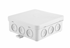 PUSZKA NATYNK 100X100X40MM Z DŁAWICĄ ZINTEGROWANĄ SAMOZATRZASKOWA IP54 BIAŁY FASTBOX N7 - SIMET - 83007006