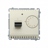 Regulator temperatury z czujnikiem wewnętrznym, 16A, 230V~. Montaż gniazda na wkręty do puszki; beż - KONTAKT SIMON - BMRT10W.02/12