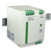 ZASILACZ STABILIZOWANY IMPULSOWY NA SZYNĘ TH35 Z ZABEZPIECZENIEM REGULACJI NAPIĘCIA IP20 KSR 24048 230/48V DC 240W 5A - BREVE - 18936-9997