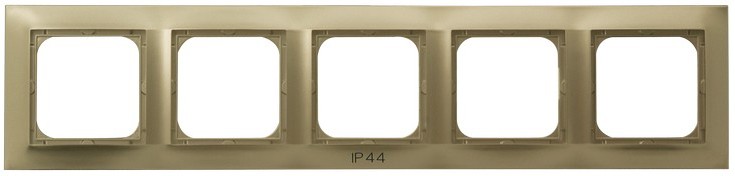 RAMKA PIĘCIOKROTNA DO ŁĄCZNIKÓW IP44 ZŁOTY METALIK IMPRESJA - OSPEL - RH-5Y/28