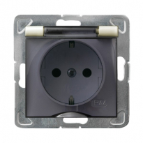 GNIAZDOPOJDYNCZE Z UZIEMIENIEM SCHUKO IP-44 ECRU IMPRESJA - OSPEL - GPH-1YS/m/27/d