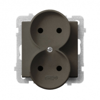 GNIAZDO PODWÓJNECZEKOLADOWY METAL SONATA - OSPEL - GP-2RR/m/40