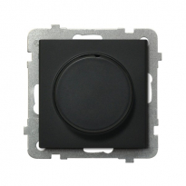 ŚCIEMNIACZ PRZYCISKOWO - OBROTOWY BEZ RAMKI 40-400W CZARNY METALIK SONATA - OSPEL - ŁP-8R/m/33