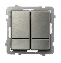 ŁĄCZNIK DWUGRUPOWY ŚWIECZNIKOWY STAL INOX SONATA - OSPEL - ŁP-2RMS/m/37