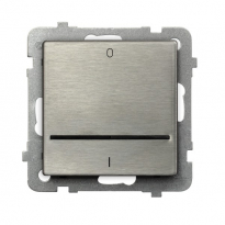 ŁĄCZNIK DWUBIEGUNOWY ZACISKI AUTOMATYCZNE 16AX 250V IP20 STAL INOX SONATA - OSPEL - ŁP-11RMS/m/37