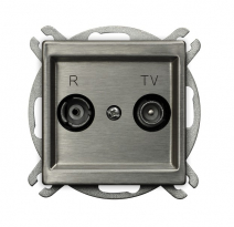GNIAZDO RTV ZAKOŃCZENIOWE STAL INOX SONATA - OSPEL - GPA-10RMPZ/m/37