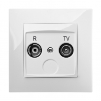 GNIAZDO ANTENOWE RTV KOŃCOWE MODUŁ BIAŁE CARLA - ELEKTRO-PLAST NASIELSK - 1752-10