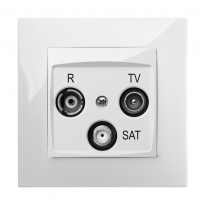 GNIAZDO ANTENOWE RTV-SAT KOŃCOWE MODUŁ BIAŁE CARLA - ELEKTRO-PLAST NASIELSK - 1753-10