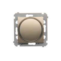 Regulator 1–10 V (moduł). Do załączania i regulacji źródeł światła z zasilaczami sterowanymi napięciem 1–10 V; złoty mat - KONTAKT SIMON - DS9V.01/44