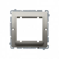 Adapter (przejściówka) na osprzęt standardu 45 × 45 mm. Montaż do puszki na wkręty; satynowy - KONTAKT SIMON - BMA45/29