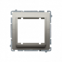 Adapter (przejściówka) na osprzęt standardu 45 × 45 mm. Montaż do puszki na łapki i wkręty; satynowy - KONTAKT SIMON - BMA45M/29