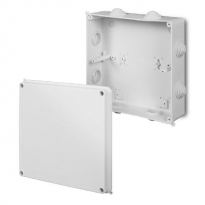 PUSZKA NATYNK PK-8 HERMETYCZNA 196X196X78 BEZ WKŁADU 8-WYLOTOWA IP55 BIAŁY EP-LUX TYP PK - ELEKTRO-PLAST NASIELSK - 0231-00