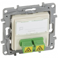 GNIAZDO ŚWIATŁOWODOWE 2XSC/APC KREMOWY NILOE - LEGRAND - 664879