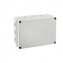PUSZKA NATYNK 328X239X129MM Z DŁAWICAMI 12XM40 IP66/67 SZARY POKRYWA PEŁNA LIGHT - PCE - EV-322